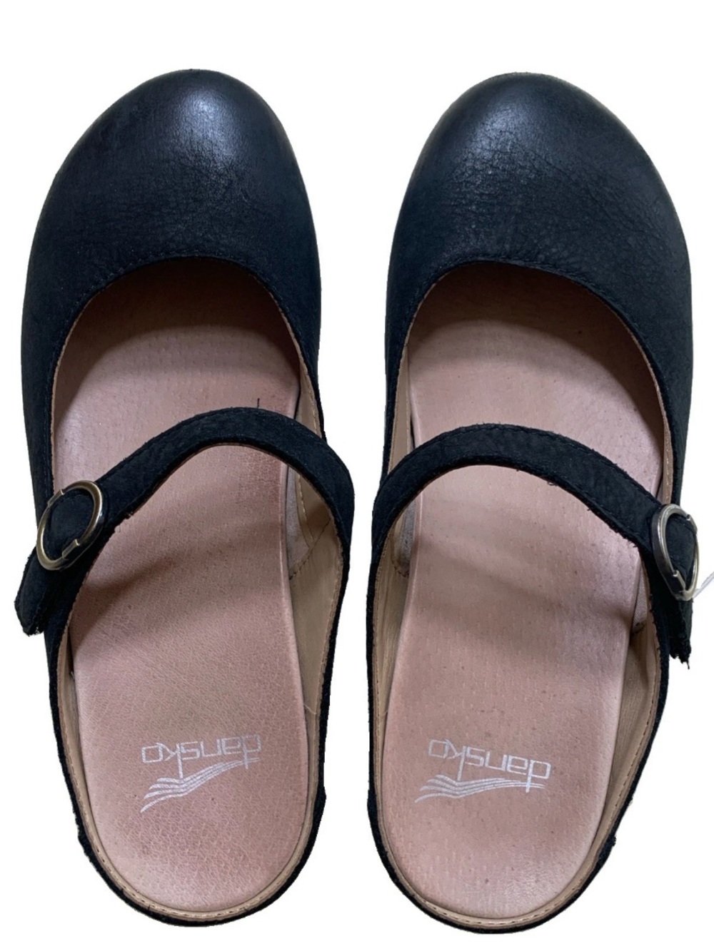 Dansko Clog Bria Mary Jane Mule Slip On Black Leather Size 37 US 7